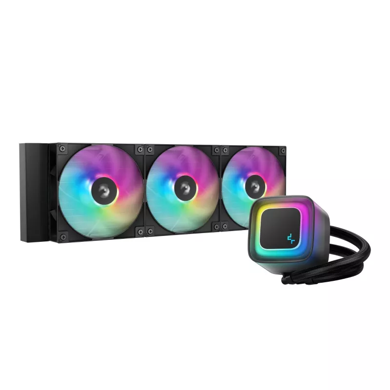 All-in-One-Flüssigkeitskühler DeepCool LE360 V2 mit 3x 120 mm Lüftern, Hydro Dynamic Bearing, schwarz, unterstützt LGA1150/1151/1155/1200/1700/AM4/AM5