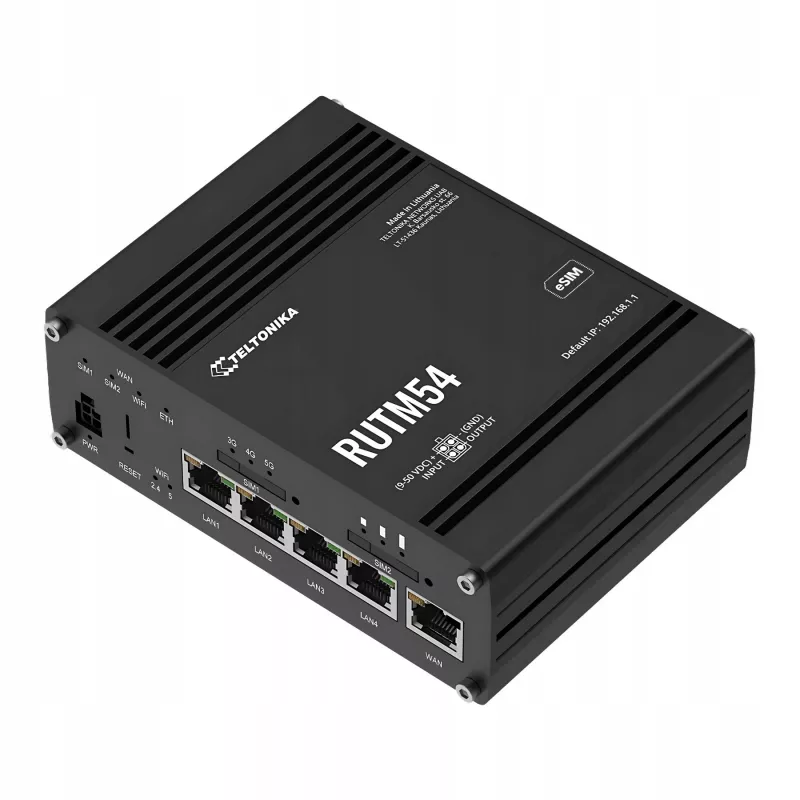 5G-Router TELTONIKA RUTM54 mit Telit-Modem und Dual-SIM-Unterstützung