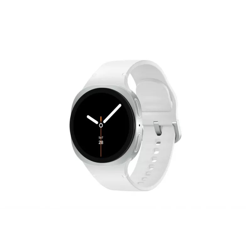 Samsung Galaxy Watch 8 3,3 cm (1,3 Zoll) AMOLED 40 mm Digital 438 x 438 Pixel Touchscreen 4G Silber Wi-Fi GPS (Satellit)