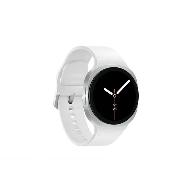Samsung Galaxy Watch 8 3,3 cm (1,3 Zoll) AMOLED 40 mm Digital 438 x 438 Pixel Touchscreen Silber Wi-Fi GPS (Satellit)