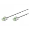 Goobay Ultra-Flexibles CAT 8.1 Patchkabel schlank U/FTP Grau - extra kurzer Stecker 99,9 % (74343)