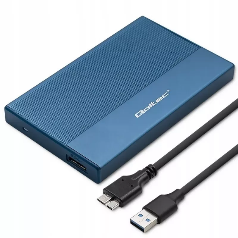 Externes 2,5 Zoll SSD/HDD-Gehäuse QOLTEC 52276 USB 3.0 SATA bis zu 2 TB