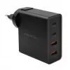 Qoltec GaN POWER PRO Ladegerät | 2xUSB-C | 2xUSB | 130W | 5-20V | 1.5-5A | XP | Schwarz