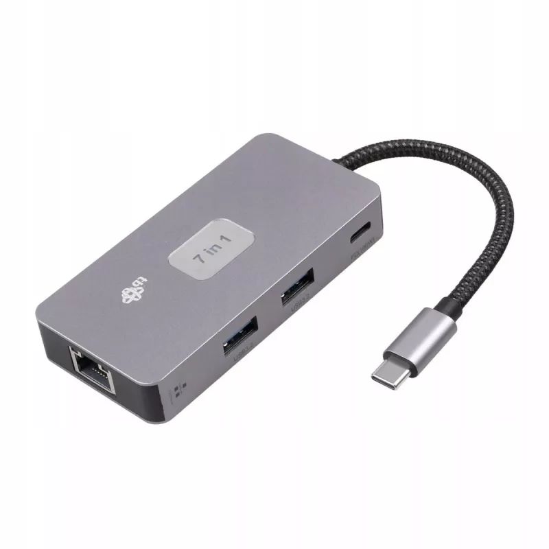 TB Adapter Hub USB-C (7-in-1) HDMI USB SD/TF RJ45 (2500 Mbit/s) PD