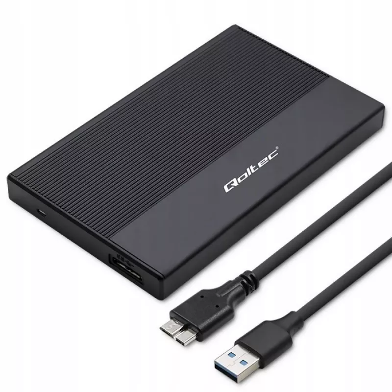 Gehäuse für 2,5-Zoll-SATA-SSD/HDD QOLTEC 52277 USB 3.0