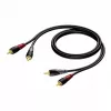 RCA/Cinch-Audiokabel Procab KPCL078 2x männlich, 0,5 m