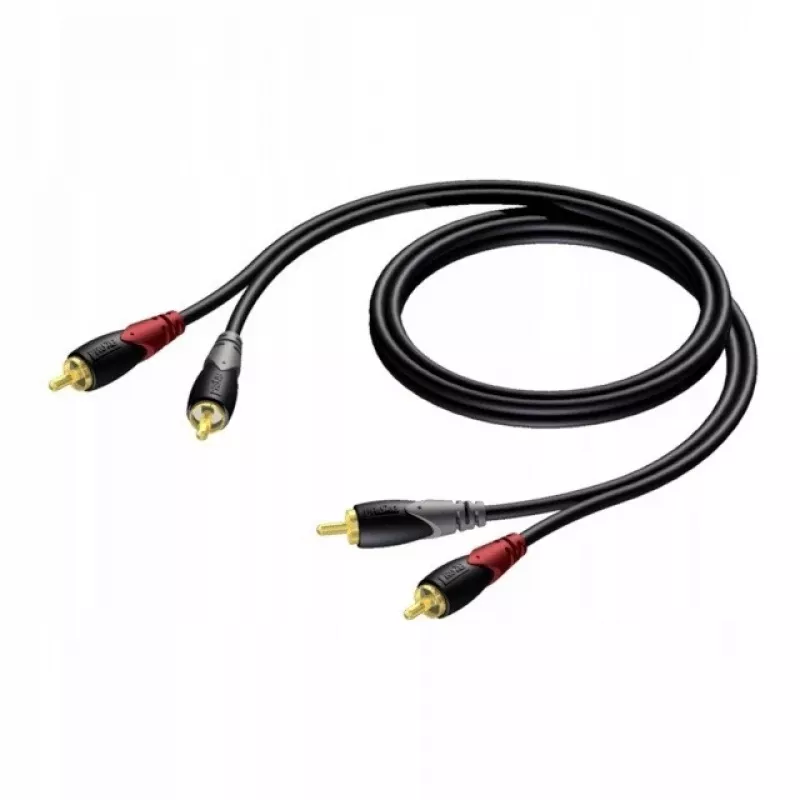 RCA/Cinch-Audiokabel Procab KPCL078 2x männlich, 0,5 m
