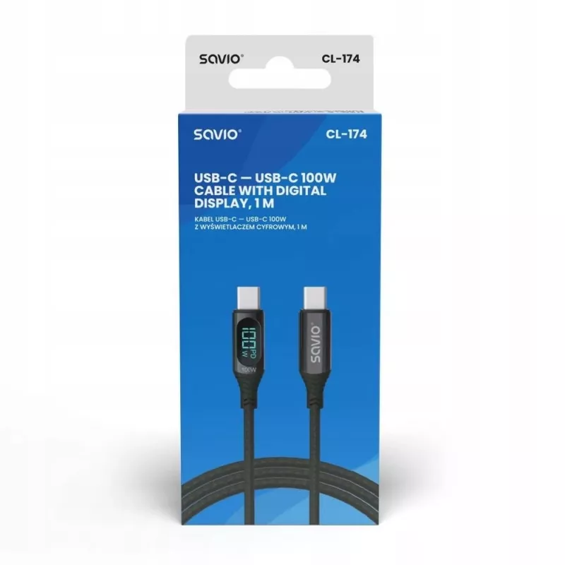 Savio USB-C - USB-C-Kabel CL-174 1m schwarz USB 3.2 Gen 1