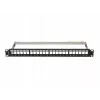 Patchpanel leer 24 Ports 1U 19 Zoll FTP für Keystone-Module schwarz