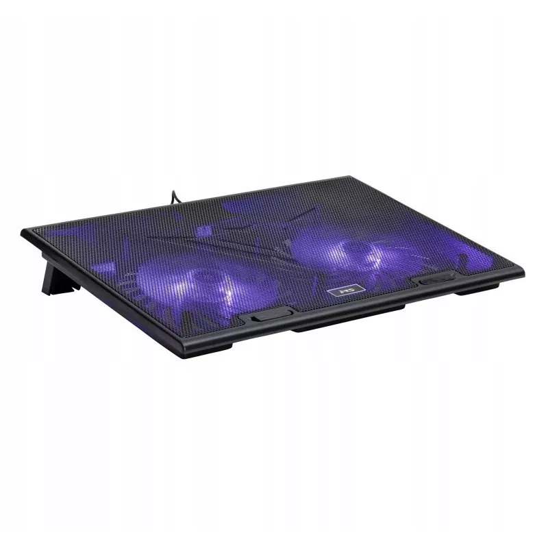 Kühlpad MS D10 5 mit schwarzer LED-Beleuchtung, dualen USB-Anschlüssen