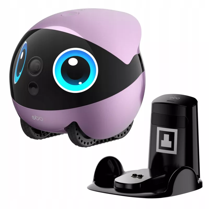 EnaBot Ebo Air 2 Plus Home Mobile Monitoring Robot with AI Camera Lila