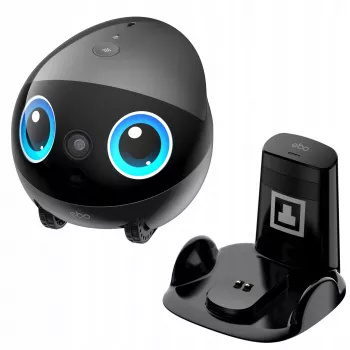 EnaBot Ebo Air 2 Plus Mobiler Heim-Überwachungsroboter mit KI-Kamera, Grau