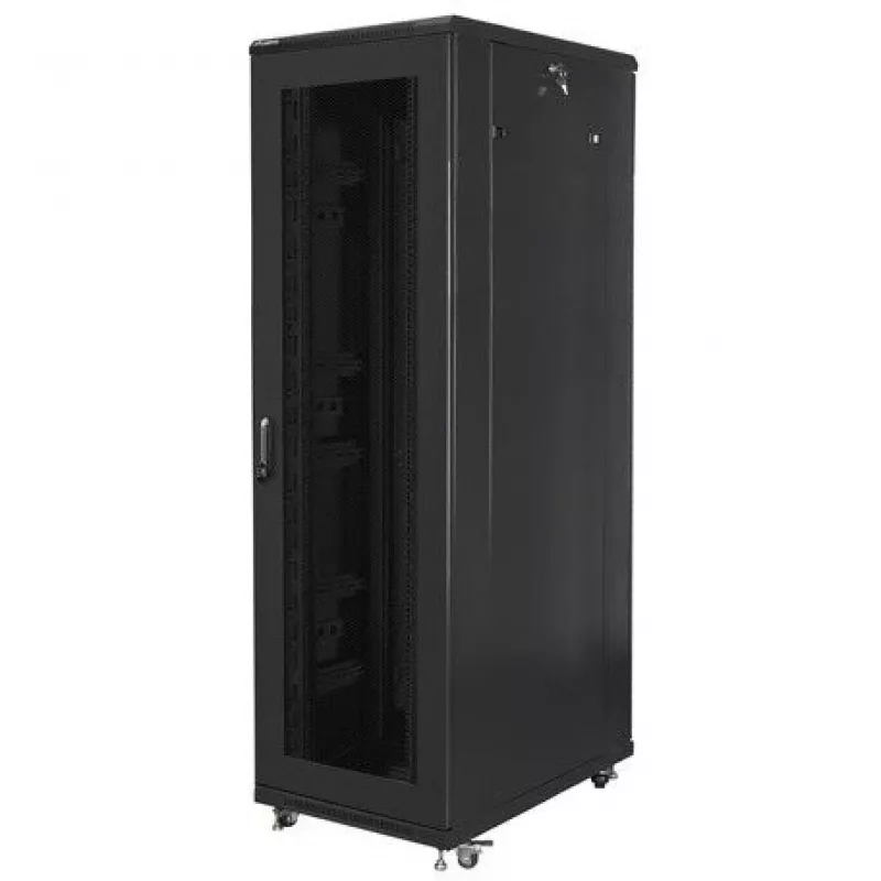 Lanberg | 19-Zoll-Freistehender Rackschrank 42U/800x1000 (Flat Pack) | FF01-8042-12B | Schwarz