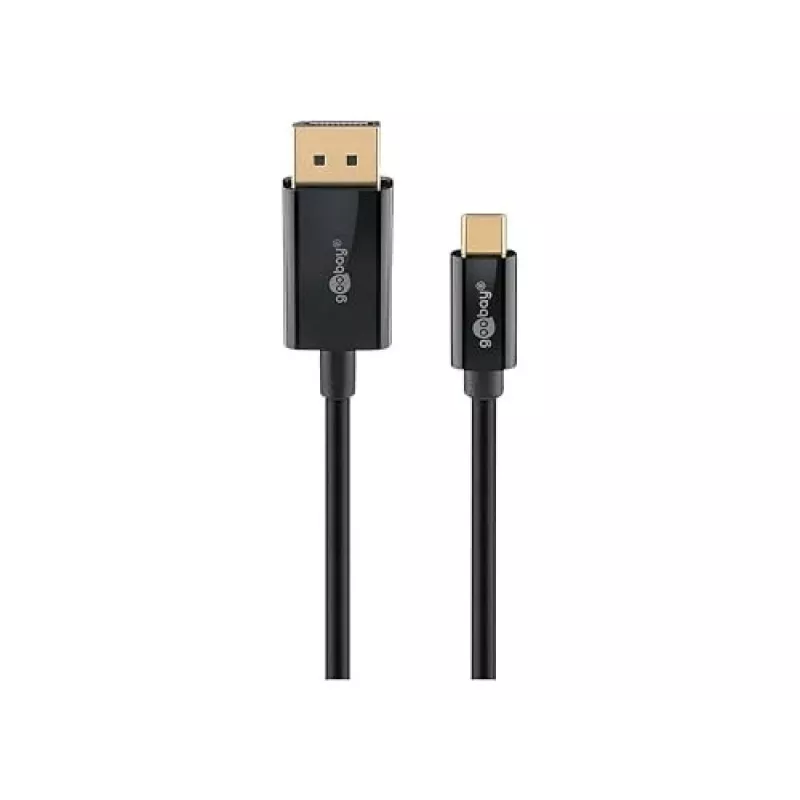 Goobay USB-C auf DisplayPort Kabel – vergoldete Stecker, Ultra HD Auflösungen bis zu 4K @ 60 Hz, Typ C Thunderbolt 3/4 zu DP Adapter kompatibel mit