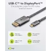 Goobay USB-C auf DisplayPort Kabel – vergoldete Stecker, Ultra HD Auflösungen bis zu 4K @ 60 Hz, Typ C Thunderbolt 3/4 zu DP Adapter kompatibel mit