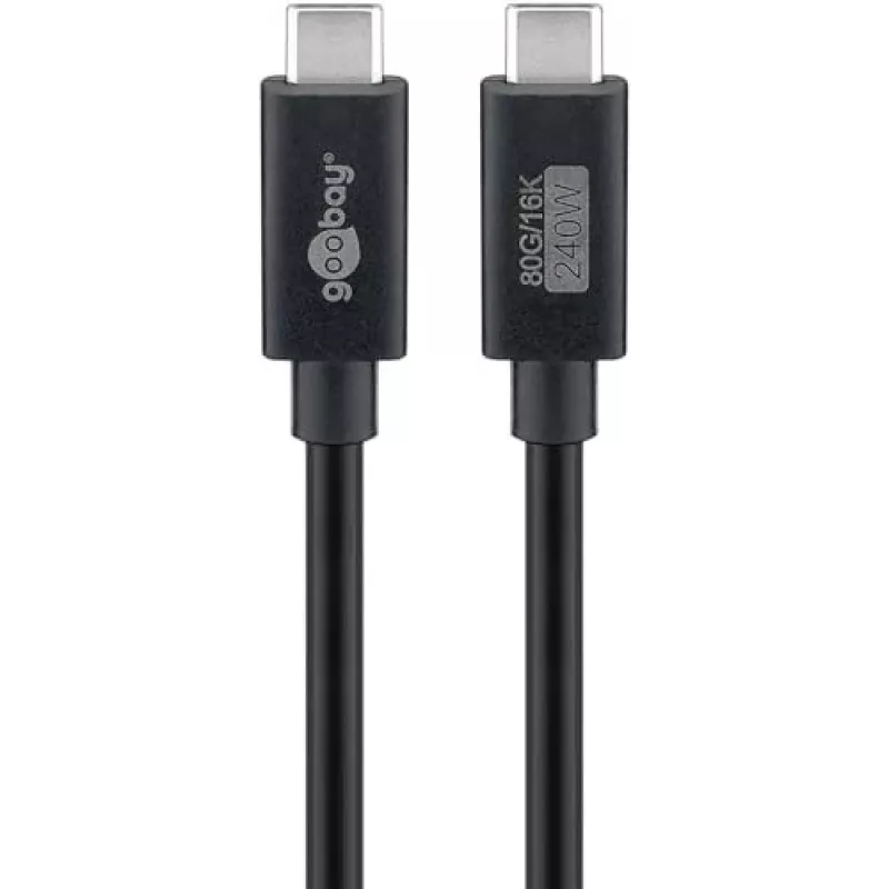 USB-C Kabel WENTRONIC USB4 Gen4 1.2m — supports 16k@60Hz and 4K@120Hz