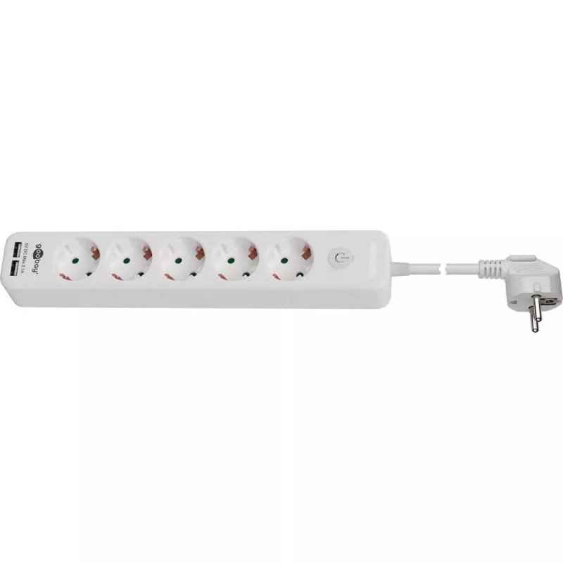 Steckdosenleiste Goobay 5-fach mit Schalter und USB