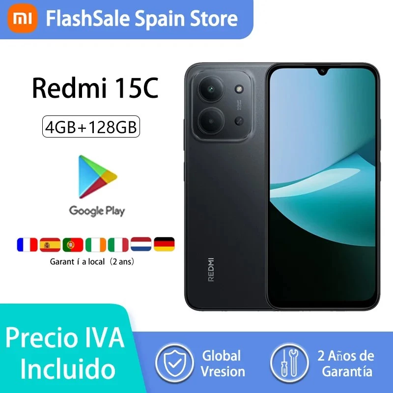 Xiaomi Redmi 15C 4G Smartphone 6,9 inch 4/128GB Midnight Black