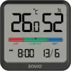 Innenraum-Temperatur- und Feuchtigkeitssensor SAVIO CT-01/B freistehend, LCD, -10–55 °C, 10–99 % rF, CR2032