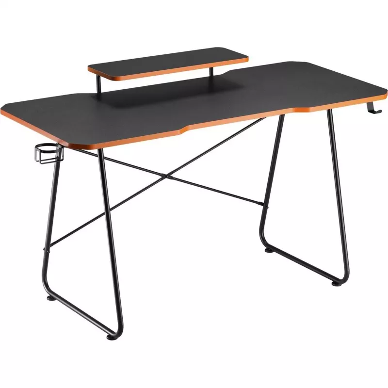 Maclean Gaming-Schreibtisch NanoRS mit Monitorablage max. 50 kg Höhe 850 mm Schwarz RS170, Gaming-Tisch, Schwarz