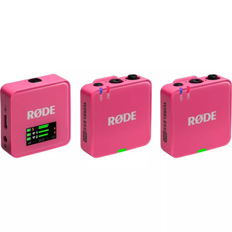 Funkmikrofon RODE Wireless GO III Pink — kompaktes zweikanaliges Sender- und Empfängersystem