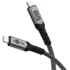 Goobay USB-C-Kabel mit geflochtener Ummantelung, USB4, 240 W, 40 Gbit/s, Power Delivery, 1,5 m (1,50 m, USB 4.0, 240 W), USB-Kabel
