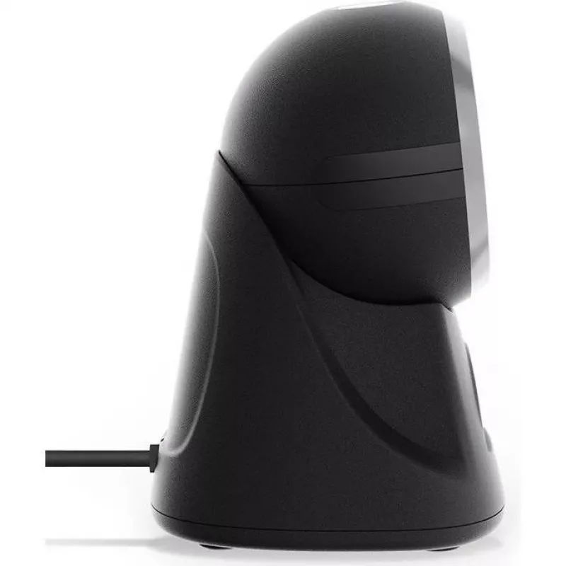 Qoltec Tisch-Barcode-Lesegerät für 1D- und 2D-Codes, QR-Scanner, Schwarz