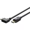 Kabel DisplayPort Plug 90° > DisplayPort Plug, 8K / 144Hz (Schwarz, 2 Meter, 1 Plug 90° side-angled, 54 Gbit/s, DisplayPort 2.0 / 2.1)
