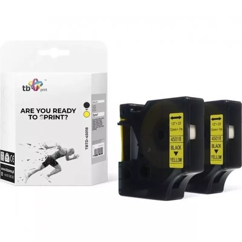Print Label TBP TBTD-45018., Label Maker, Gelb