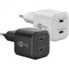 USB-C Dual-Fast Charger Nano, PD, GaN, 35 Watt (Weiß, 2x USB-C, Power Delivery 3.0)