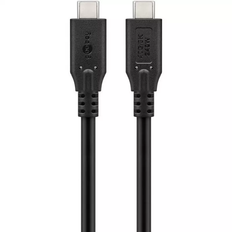 Goobay USB-Kabel-C, USB4, 240 W, 40 Gbit/s, Power Delivery, 1 m (1m, USB 4.0, 240W), USB-Kabel