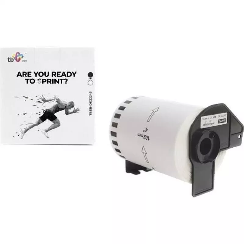 Print, Label Roll, TB Labels TBEB-DK22243 Brother Schwarz Su Weiß 102x30.48mm (10.20cm)