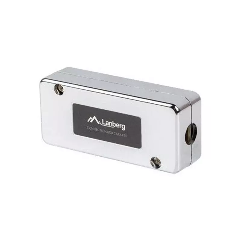 LANBERG Netzwerk-Anschlussdose PLC-6SL1-S, Cat6 S/FTP (S-STP), Silber, 82×35×23 mm