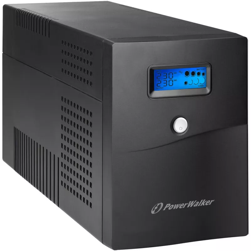 Uninterruptible Power Supply PowerWalker VI 3000 SCL — Line-Interactive UPS 3 kVA / 1800 W, 230 V, 9 Ah battery, LCD, Tower, Black