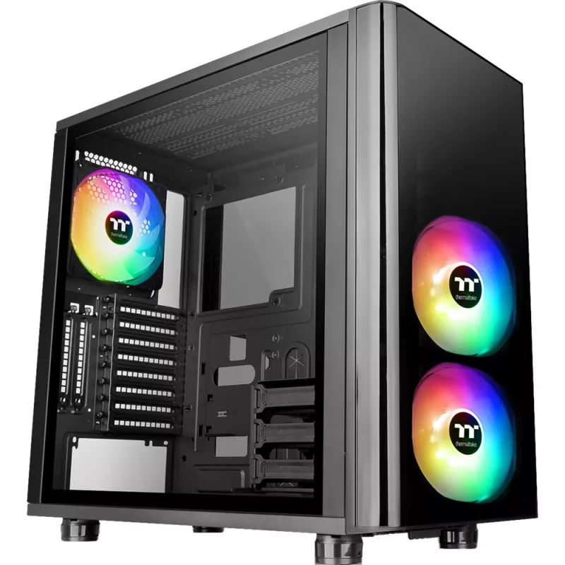 Thermaltake View 31 TG - ARGB Edition - MIDI Tower - ATX - ohne Netzteil (PS/2) - Schwarz - USB/Audio