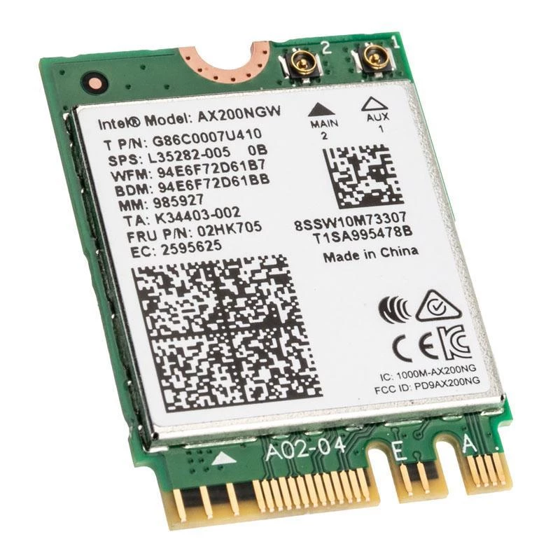 Intel AX200.NGWG.NV Wi-Fi 6 Adapter PCIe 2400 MBit/s Netzwerk-WLAN