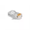 RJ45-Stecker GEMBIRD PLUG3UP6/100, Cat5, gerader Stecker, transparent, vergoldete Kontakte, 100er-Pack