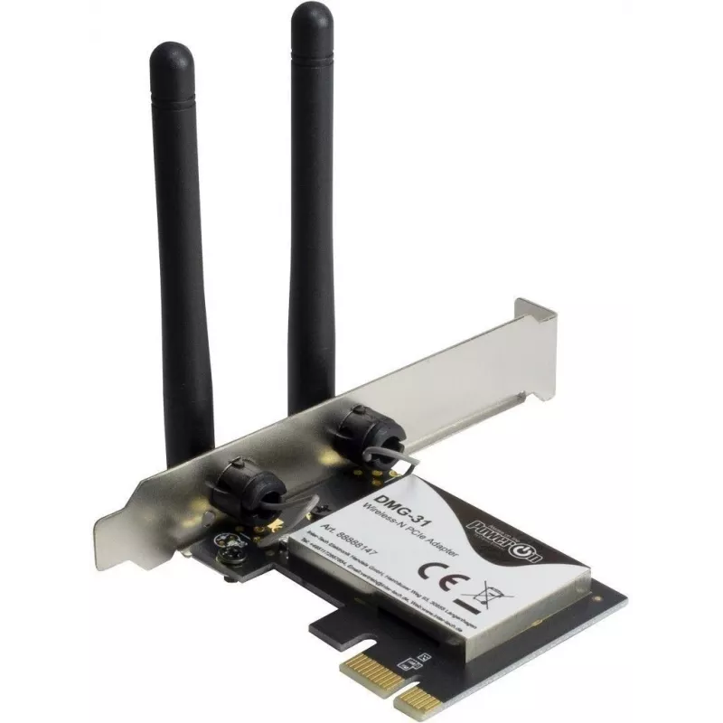 Inter-Tech DMG-31 - Einbau - Kabellos - PCI Express - Wi-Fi - Wi-Fi 4 (802.11n) - 300 Mbit/s (88888147)