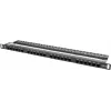 Lanberg PPU5-0024-B - RJ-45 - Cat5, Cat5e - Schwarz - Metall - Rackeinbau - 0,5HE (PPU5-0024-B)