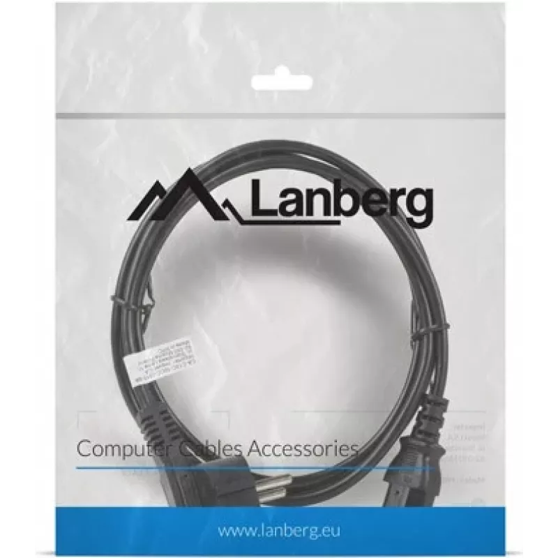 Lanberg CA-C13C-10CC-0018-BK Stromkabel Schwarz 1,8 m C13-Kupplung CEE7/7 (CA-C13C-10CC-0018-BK)