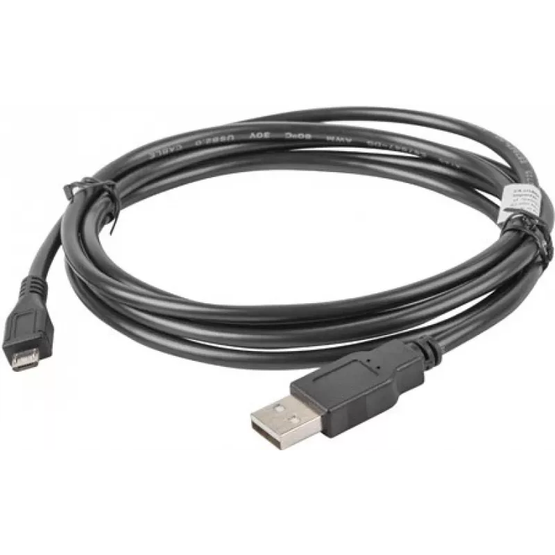 USB 2.0-Kabel LANBERG CA-USBM-10CC-0018-BK, Micro-USB B auf USB A, 1,8 m, schwarz