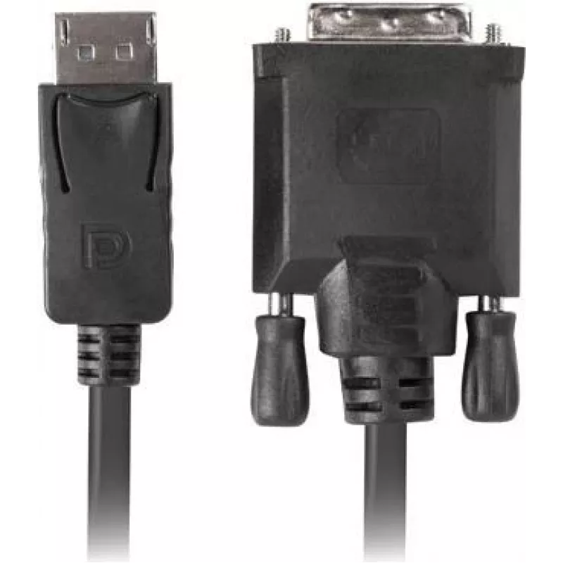 Videokabeladapter LANBERG DisplayPort auf DVI-D CA-DPDV-10CU-0018-BK, 1,8 m, schwarz