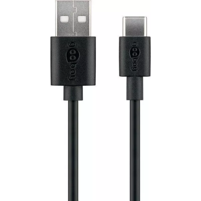 Goobay | USB-C Lade- und Synchronisationskabel (USB-A > USB-C) | 59124 | USB-C Stecker | USB 2.0 Stecker (Typ A)
