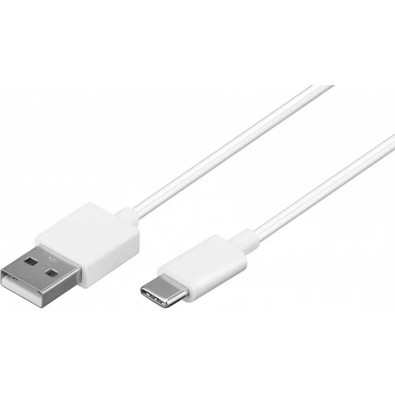 Wentronic 59130 2m USB A USB C Stecker Stecker Weiß USB-Kabel (59130)