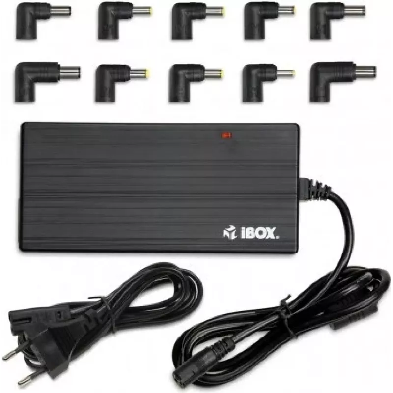 Netzteil IBOX IUZ90WA 90 W, Eingang 100–240 V, Ausgang 4,5 A, einstellbare Spannung, für den Innenbereich, schwarz