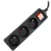 Gembird EG-PSU3F-01 Überspannungsschutz Schwarz 3 AC-Steckdosen 230 V 0,6 m