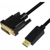 Videokabeladapter LogiLink CV0132 DisplayPort zu DVI 3m Schwarz