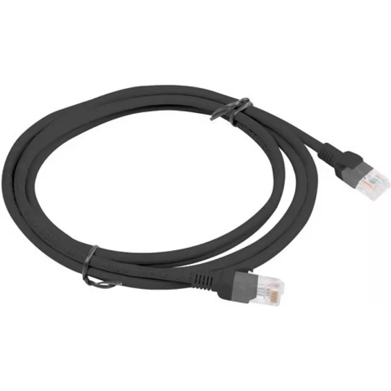Netzwerkkabel LANBERG PCU5-10CC-0200-BK RJ-45 Cat5e U/UTP 2 m Schwarz