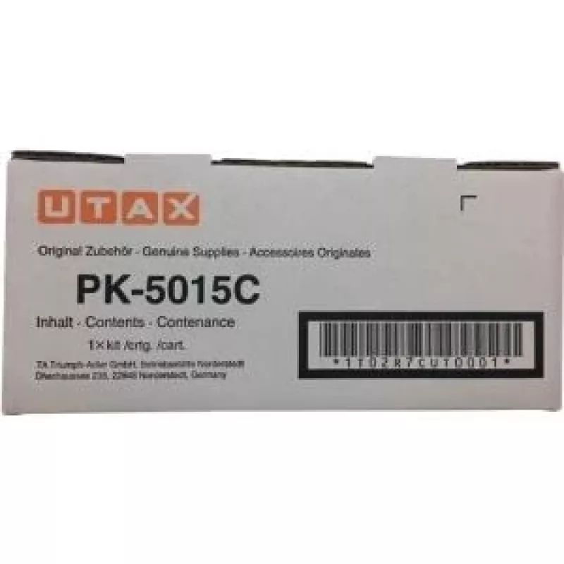 Utax 1T02R7CUT0/PK-5015C Toner-Kit Cyan. 3K Seiten ISO/IEC 19752 für TA