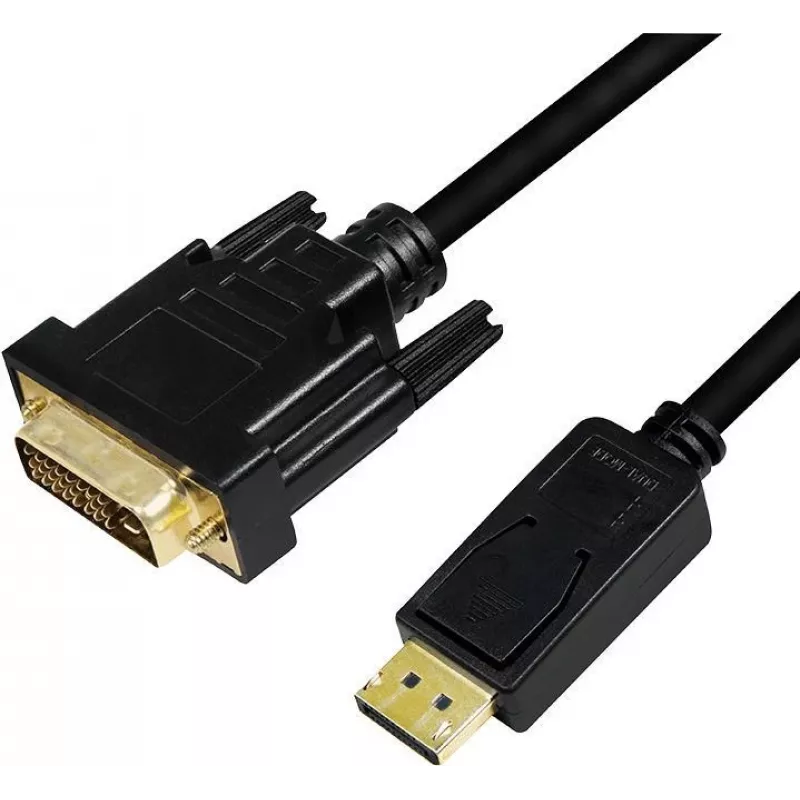 Videokabel-Adapter LogiLink CV0131 2 m DisplayPort DVI Schwarz